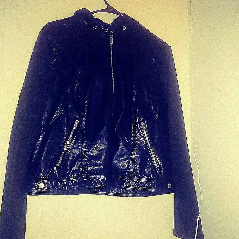 Black leather jacket
